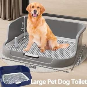 sg-11134201-7rd5y-luq7yljrpcc8ef.webp Random Large Dog Training Toilet with Fence L50cm W40cm H10.5cm